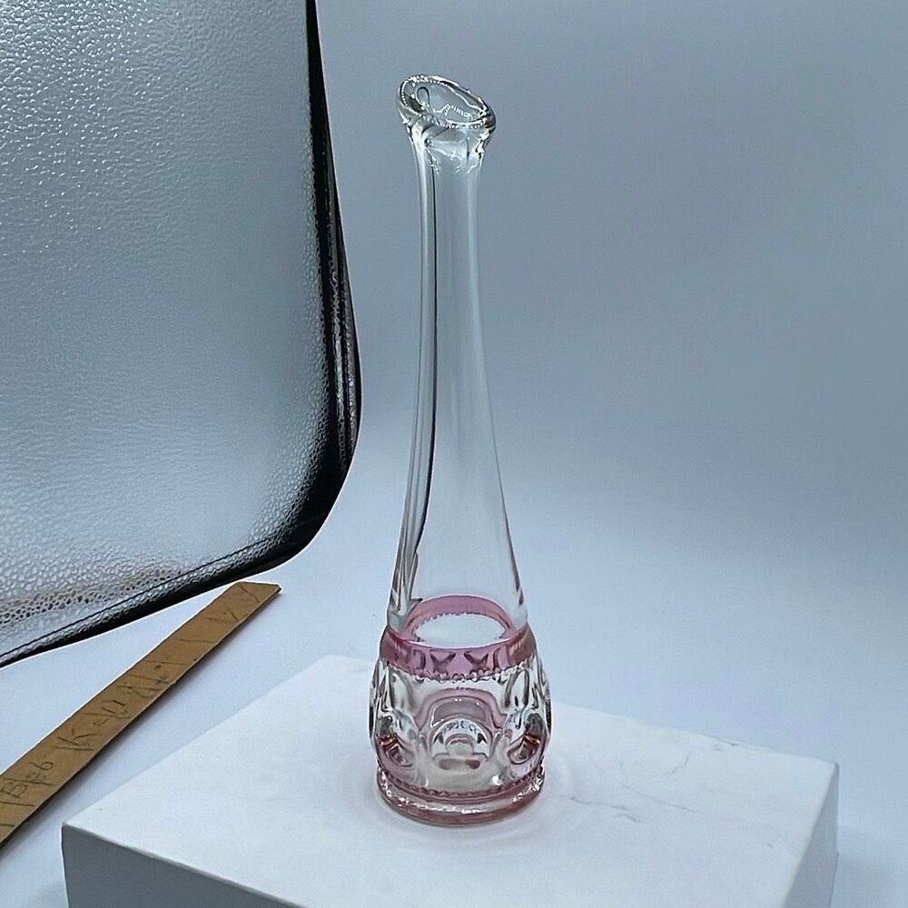 Vintage King’s Crown Cranberry Flashed Bud vase. Tiffin-Franciscan maker